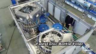 Dây chuyền chiết rót nước giải khát bổ sung chai thủy tinh 12000BPH 2Oz