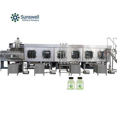 High Accuracy Commercial Fruit Juice Making Machine Super Clean Sanitizer Washer Peristaltic Pump Filler Sealer