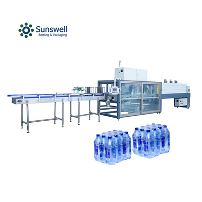Flavoured Juice Plastic Shrink Wrapping Machine Soft Drink PE Film Shrink Wrap Machine For Glass Bottles