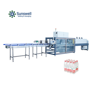 Glass Bottle Wine Automatic Water Bottle Shrink Wrapping Machine PET Bottle Soft Drink Shrink Wrap Packing Machines