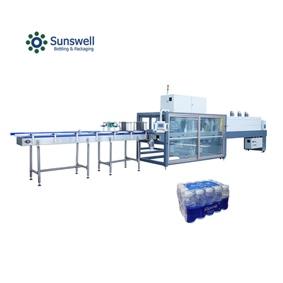 Fully Automatic Heat Shrink Tunnel Bottle Packing Wrapping Machine Soft Drink Plastic Sealer Small Size Shrink Wrapping Machine