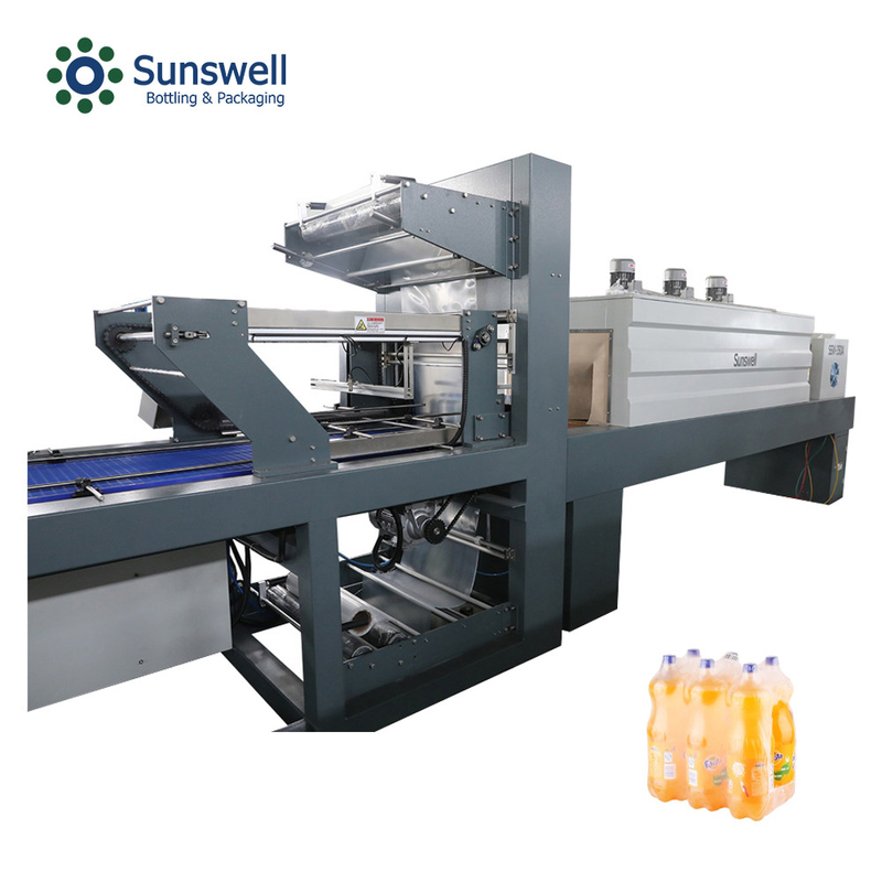Plastic Film Heat Shrinking Wrapping Packaging Machine With Shrink Tunnel