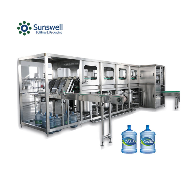 High Accuracy 5 Gallon Pure Water Production Line Pure Water 20L Washing Filliing Capping 3 In 1 Monoblock
