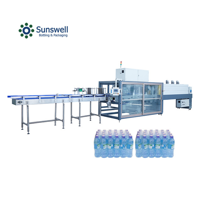 Glass Bottle Wine Heat Tunnel Shrink Wrap Machine PE Film Shrink Wrap Machine For Small Bottles Mineral Water