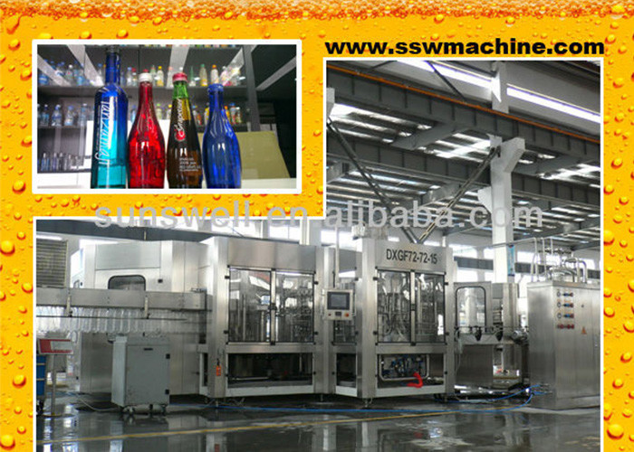 Rotary capper SUS304 Automatic Soda Filling Machine With Touch Screen
