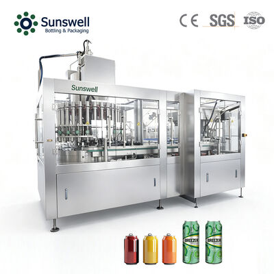 Dây chuyền đóng lon đồ uống có ga bằng nhôm 200ml, tự động 18000 lon/giờ