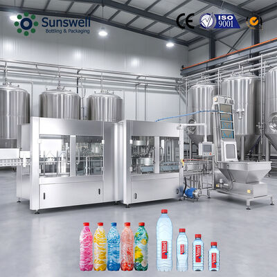 Tự động 24000BPH 500ml nước tinh khiết đóng chai dây chuyền sản xuất Rinsing điền Capping đơn vị