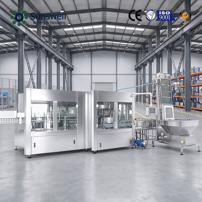 Dây chuyền chiết rót nước đóng chai PET 500ml 24000BPH Máy móc nhà máy đóng chai trọn gói